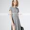 Women's Short Sleeve Cotton Material Long Wrap Dress