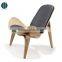 Danish Modern Design Shell Accent Chair Black Retro Classic Black HY2007