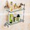80900 bathroom shelf towels for bathroom Double glass shelf hotel use toilet accessories