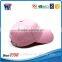 100% cotton 6 panel pink custom baseball cap