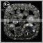 Good quality NK014 metal flower rhinestone button with pearl