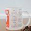 Wholesale frosted 2017 decal drinking glass mug coffee glass cup with handle