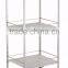 3 Tier Chrome Wire Shelving Rack with Wheels