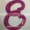 Different kinds sequin embroidered alphabet patch