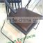 tubular metal frame leather dining chair with pu cushion