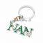 Fashion zinc alloy letters words keychain with rhinestone,metal crystal keychain,alloy keyring,metal