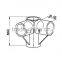 JY-A003|Ivory plastic pipe joints|ABS 4 ways plastic tube joints| plastic corner pipe fitting