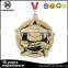 New 3d university graduate stars award reward soft enamel black antique copper medal with ribbon