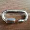 China factory supplier Galvanized Steel Carabiner Hook, Round Quick Link,snap hook