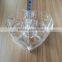 wholesale innovative household heart shape clear cosmetic acrylic makeup organizer with 8 grids