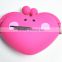 Eco-friendly Colorful Cute Heart Shaped Silicone Glass Purse