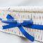 Stylish paper rope weaving basket with lid for cutlery small sundries storage
