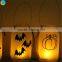 blue heritage mason jars Halloween party favor frosted glass candle jars