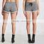 Women Boxing Shorts Plain Dyed Wholesale Custom Made in China Marled Knit Women Shorts