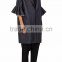 Customized Lady Apparel Dark Blue Ruffled Puff Sleeves Denim Coat(DQM037C)