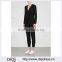 Wholesale Women Apparel Black Long Sleeves Wrap Cashmere Jumpsuit(DQE0148J)