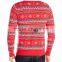 Men Light Kahki Sweater Double Reindeer Pattern Christmas Jumper Knitting Pattern s For Adults