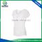 New Design 92%Polyester 8%Spandex V-neck Women Sport T Shirt With Curve Bottom