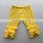 New arrival baby blank bushy ruffle petti pant kids cotton knitted trousers icing leggings capris toddler girls pants