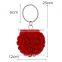 pink flower 2017 fancy clutch bag /poeny red purse d Evening handbag Gorgeous Bridal Wedding Purse Party bag Handbag