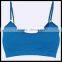 Women's New Seamless blue color Spandex removable padding Cropped Sports Bra Cami Top