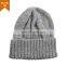 Qianzun plain striped blank beanie 100 acrylic