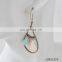 Boho style multi-color tassel pendent earring waterdrop shaped copper earring vintage daggle hoop earrings