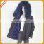 Jsfur Raccoon Fur Coat Winter Women Wear Hooded Canvas Parka