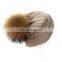 Factory Direct Supply Knitted Wool Fur Pom Pom Winter Hat For Woman