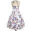 Fashion lovely women tight waist dress slip dress floral dress for ladies