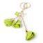 Fashion Leather Rose Tassel metal Keyring Handbag Pendant Promotional keychain bag charms