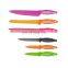 Creative style rubber soft handle non stick coating kitchen knife set