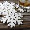 5mm thickness White Snowflake shape wool felt Christmas Coasters for Winter Holiday Decor