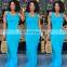 2020 New Arrivals Women Solid Color U-Neck Casual Dresses Ladies Bodycon Long Dresses Women Summer Dresses