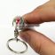 Metal laser LED light bullet keychain for gift
