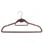 Black Color Adult Velvet Suits Hanger Shirt Plastic Hanger with Shoulder Notches