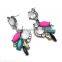 2015 Newest Design Colorful rhinestone women fashion earring stud jewelry