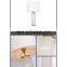 Nordic Design Marble Steel Lamp body Column Striped Alabaster Table Lamp