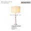 Slim metal luxury copper table lights marble side table lamps for bedroom