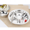 Stainless Steel Round Divided Dinner Plate 3 sections