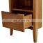 Classic Style Wood Nightstand End Table with Drawer and Open Cabinet for Bedroom Living Room