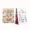 Full cover upright false art nail tips showing stand paper nail gel sample booklet packaging box for nail salon shop