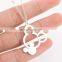 Cute Small Mickey Necklace Women Cartoon Mouse Pendants Necklaces Minnie Head Jewelry Kids Christmas Gift Collares