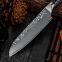 OEM/Заказная кухоннаяSantoku нож для шеф-повара длиной 5 дюймов из дамасского стали VG10 с ручкой из паккавуда