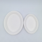 12.5 Inch customizable Big Oval plate sugarcane biodegradable wholesale bagasse plate compostable biodegradable plastic free