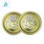 customized 202# 52mm TFS easy open cover tinplate metal cap easy open can lid
