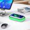 RGB Wireless Type-C Charging Bank for iPhone 15W Multifunction RGB Wireless Charging Bank with Type-C Lamp 10W 5W Output Power