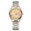Gold Stainless Steel Jewelry Dial Date Watch 50m Water Resistant