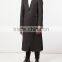 OEM new style black long line wool cashmere overcoat for men