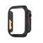 LeYi Luxury PC Case Sport Cover Full Screen Protector Tempered Glass Watch Case for iphone Watch Series 6 7 Change to 8 ULTRA 2